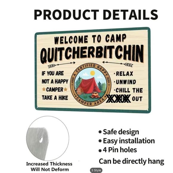 ๐NWT๐MetalโSign for Man-Cave or She-Shed!. 11โl x 7.5โh.๐ - Picture 2 of 3